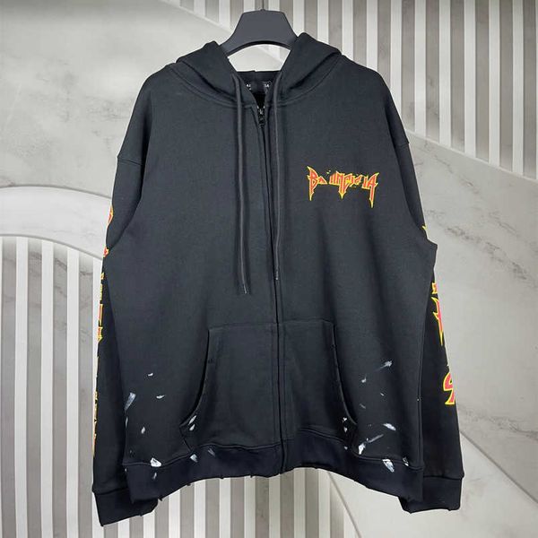 

womens designer t shirt tracksuit shirt high edition family net red same letter elephant print hooded zipper coat, Black