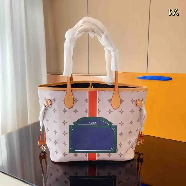 

Women Classic Tote Duffle Handbag Luxury Designer Shopper Large Capacity Shoulder Bags Internal Zipper Bag Fashion Letters Tote Bags Free Shipping, White1