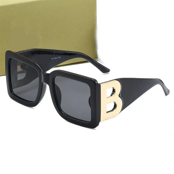 

luxury sunglasses men women vintage fashion style designer square metal frame uv 400 lens original box319e, White;black