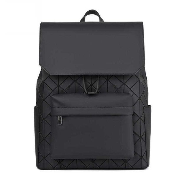 

backpack style new backpack fashion brand geometry lingge student schoolbag commuting computer bag large capacity man 221114