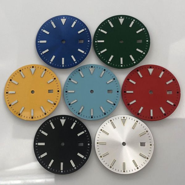 

repair tools kits 33 5mm sterile dial blue green luminous fit nh35 movement 230410