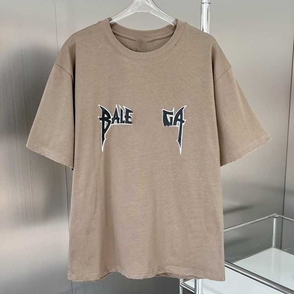 

designer women's clothing 20% off 2023 summer high edition li loose simple flash letter round neck sleeve t-shirt, White