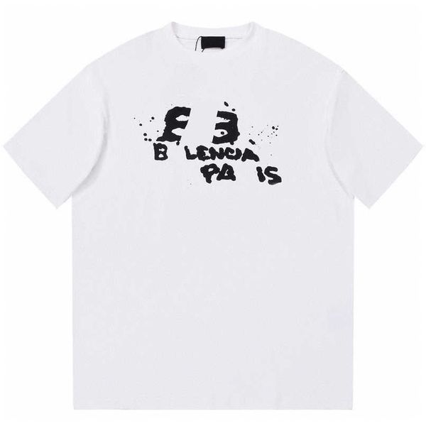 

designer summer women t shirt shirt high edition summer couple style house print loose relaxed sleeve, White;black