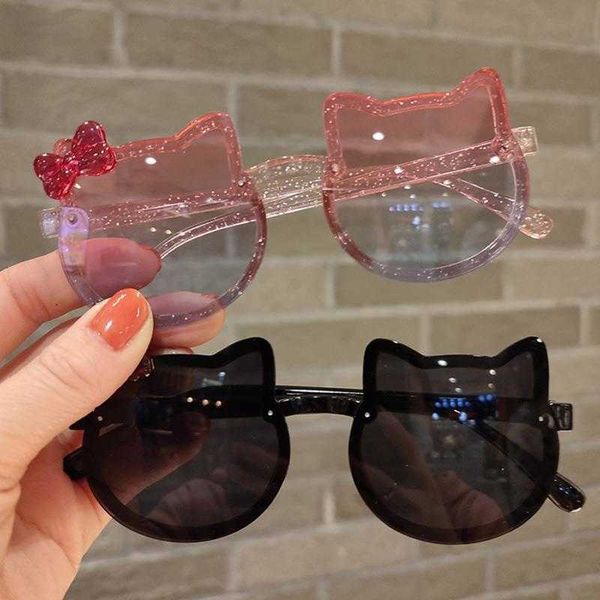 

fashion kids sunglasses big belly cat shiny girls birthday selfie glasses, Blue