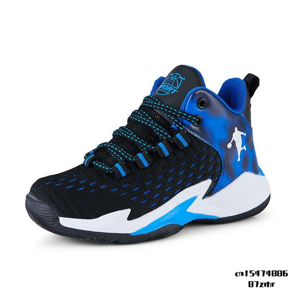 

sneakers kids basketball shoes outdoor anti-skid boys sport shoes bule cushioning basketball sneakers chilsren tennis trainers 230410, Black;red