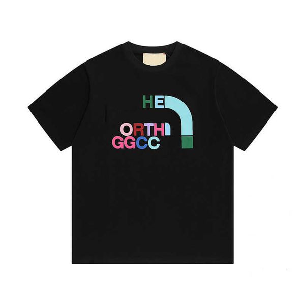 

womens designer t shirt shirt high edition family co branded series colored large letter sleeve white t-shirt for men women xxl, White;black