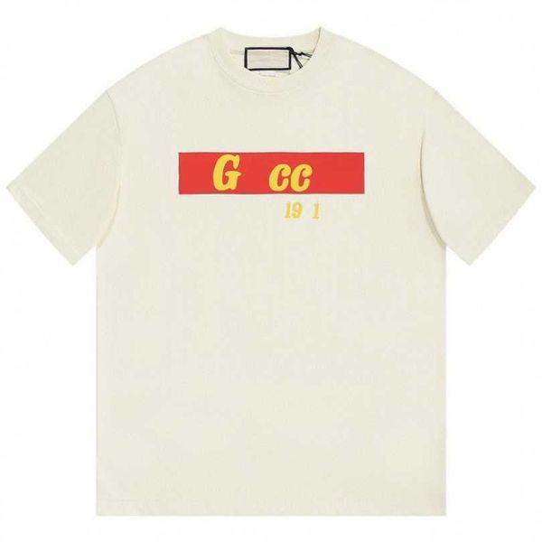 

2023 new women's tshirt edition 23 summer korean couple matching round neck loose relaxed sleeve t-shirt, White