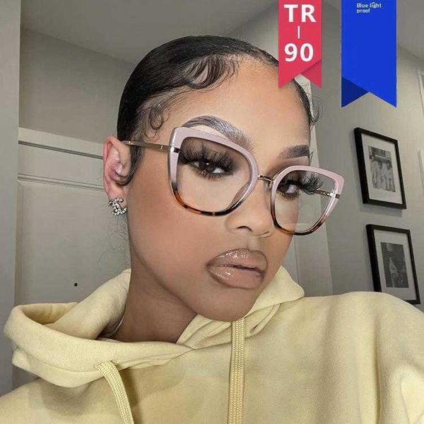 

cat eye glasses frame anti blue ray plain personality ins