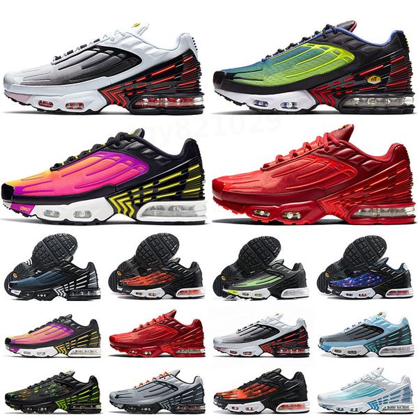 

men designer trainers women mens tn 3 plus running shoes ghost green aqua laser blue obsidian mesh triple white crater multi black iridescen