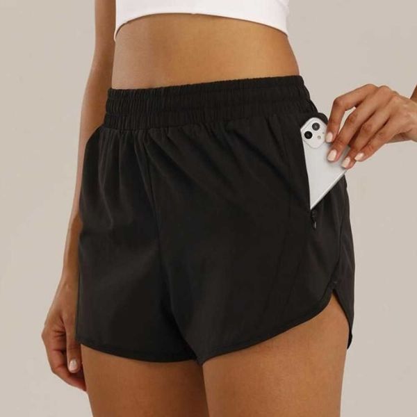 

lulus brand womens yoga outfits high waist shorts exercise short pants fitness wear girls running elastic sportswearii, Gray