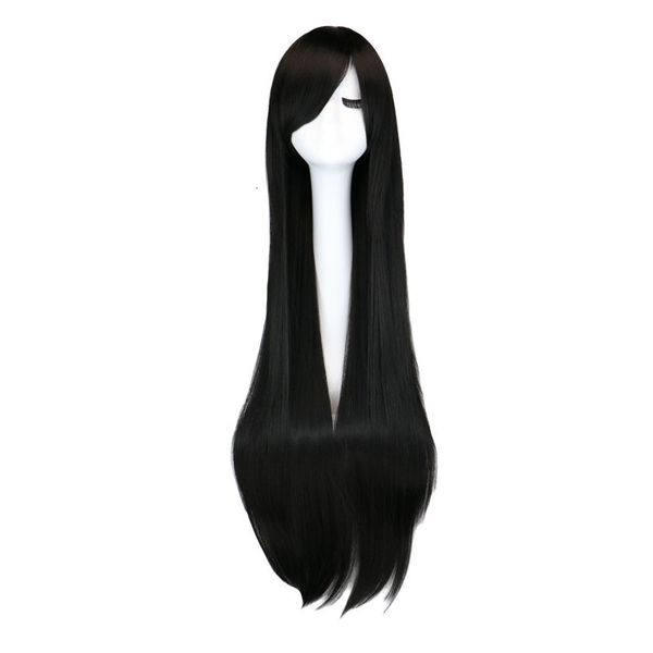

synthetic wigs qqxcaiw long straight party cosplay black 40" 100 cm hair 230410