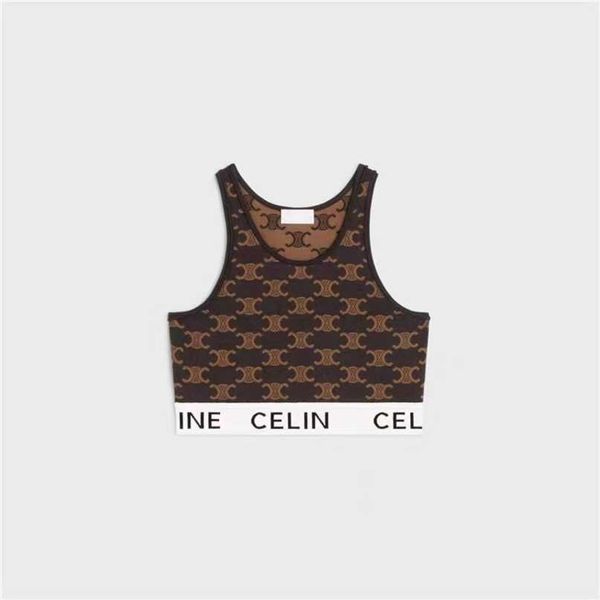 

designer new women t shirt summer inner style small letter jacquard round neck sleeveless t-shirt tank women, White;black