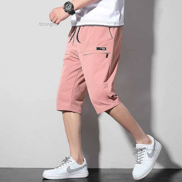 

2023 summer men's korean jean shorts plus size capris casual loose fitting sports beach for style shorts 3 0nqe, White;black