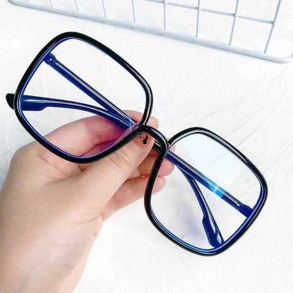 

large frame anti blue ray glasses fashion ins korean style face slimming plain for