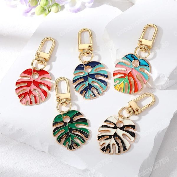 

ethnic style turtle back leaf alloy keychain pendant men women plant key chain jewelry accessories bulk price, Silver