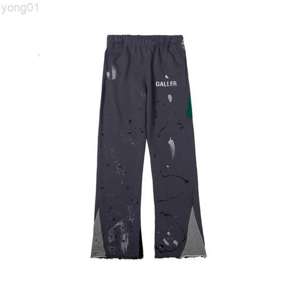 

men's pants men galleries sweatpants dept speckled letter print women's couple loose versatile straight pkk0, Black;white