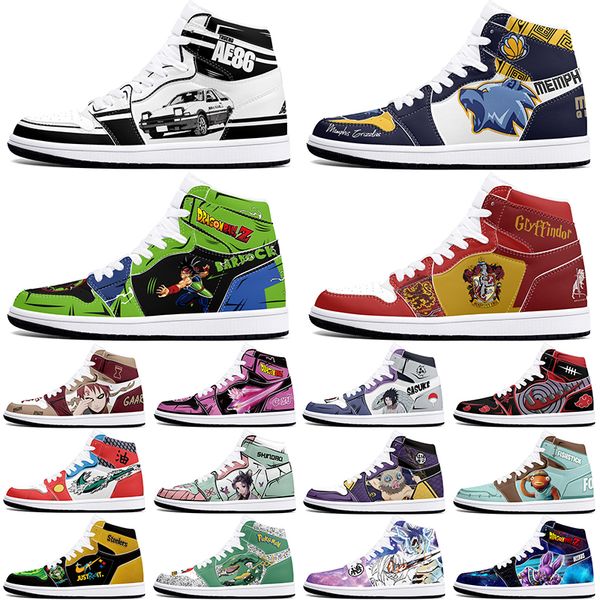 

New diy classics customized shoes sports basketball shoes 1s men women antiskid damping fashion anime customized figure sneakers GSM-6358