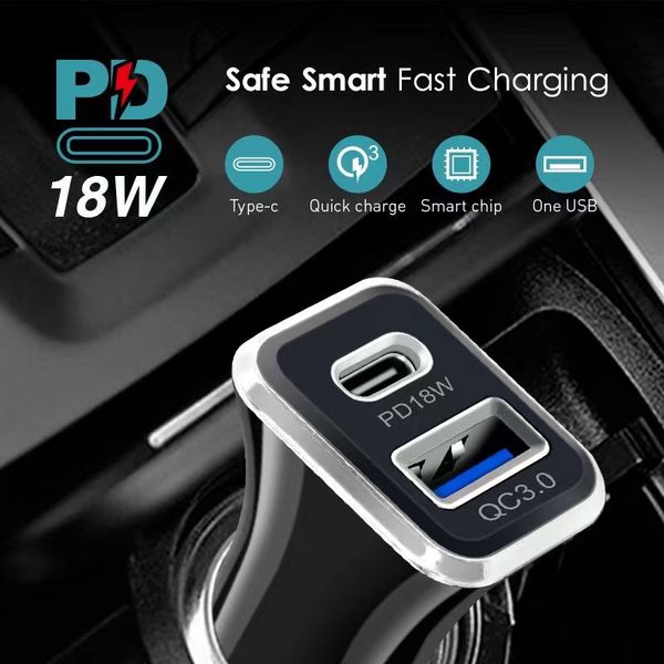 

12w car charger pd usb dual port phone chargring 2.4a dual port without package