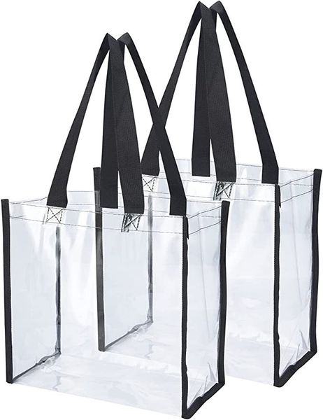 

10pcs shopping bags transparent large capacity cross beach bag