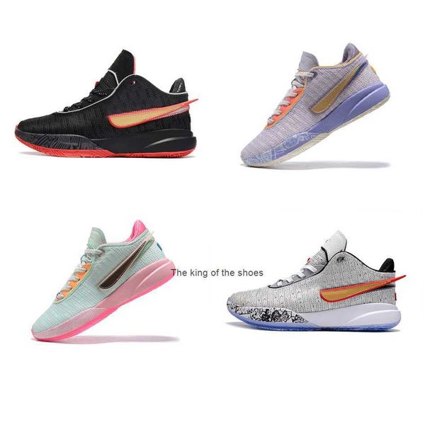 

2023 omens james lebron 20 xx basketball shoes kids mens pink time machine white purple gold trinity black red gold debut sneakers tennis wi