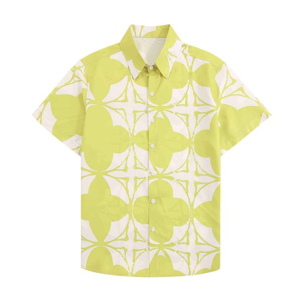 

2023 ss designer shirt mens button up shirts print bowling shirt hawaii floral casual shirts men slim fit short sleeve dress hawaiian t-shir, White;black
