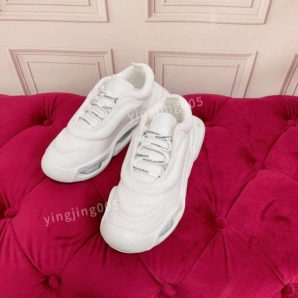 

2023new designer womens sneaker shoes brushed leather white black runner sports lug sole casual walking