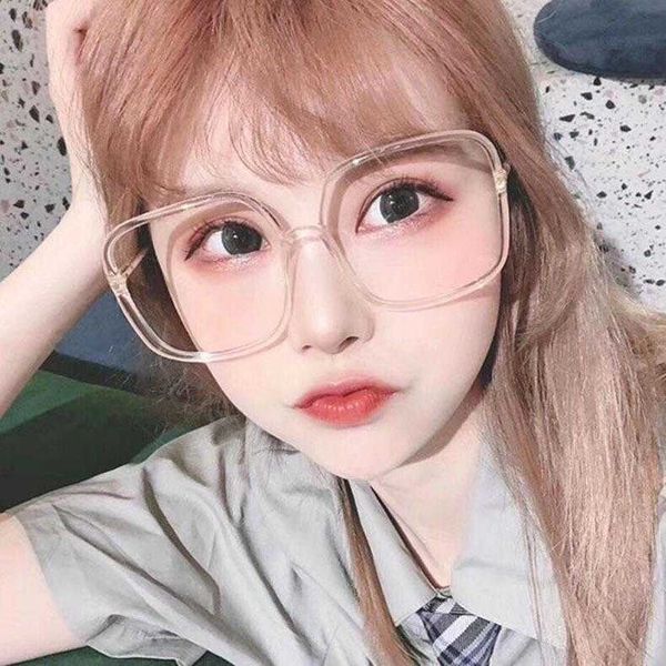 

large frame anti blue ray glasses fashion zhou yangqing internet celebrity
