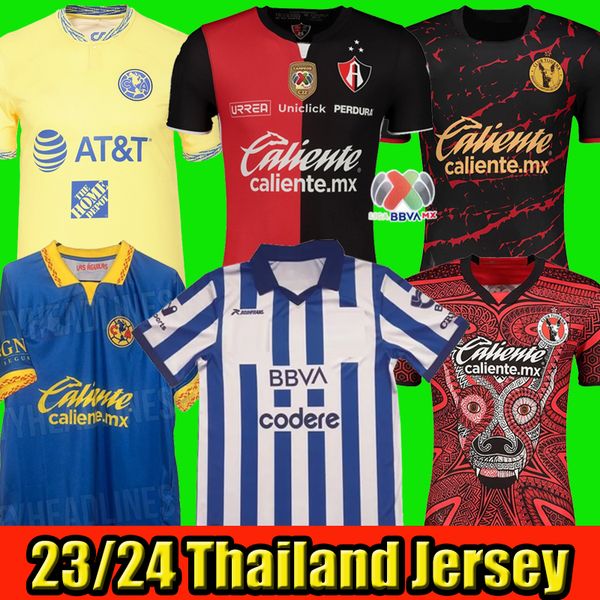 

22 23 club america soccer jerseys 2022 2023 atlas fc naul tigres third chivas guadalajara kids xolos tijuana cruz azul special kit unam leon, Black;yellow