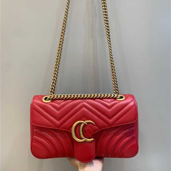 

new marmont original leather love wave chain bag single shoulder oblique cross guangzhou women's