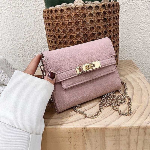 

women's bag 2023 new chain single shoulder messenger lock multi card position pu zero wallet