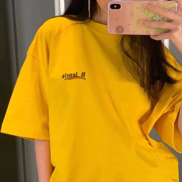 

2023 womens designer t shirt tracksuit shirt differentiate market high edition embroidery pure sleeve t-shirt personalized loose casual top, White;black