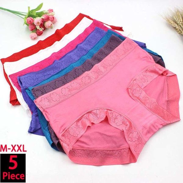 

women's panties 5 pieces of women's underwear bamboo fiber lace underwear cotton bed sheets seamless underwear women's underw, Black;pink