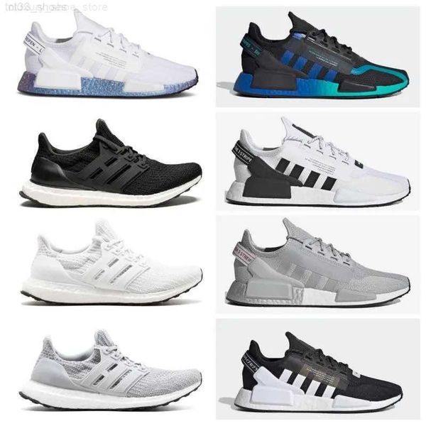 

nmds r1 v2 mens casual shoes white speckled dazzle camo core black gradient neon aqua tones mexico city munich olive oreo white w xwnx