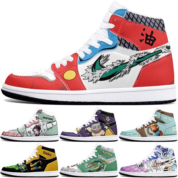 

New diy classics customized shoes sports basketball shoes 1s men women antiskid damping anime fashion cool customized figure sneakers 520919