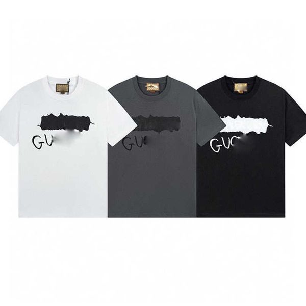 

designer summer women t shirt high edition spring summer co branded english letter print couple matching sleeve t-shirt, White