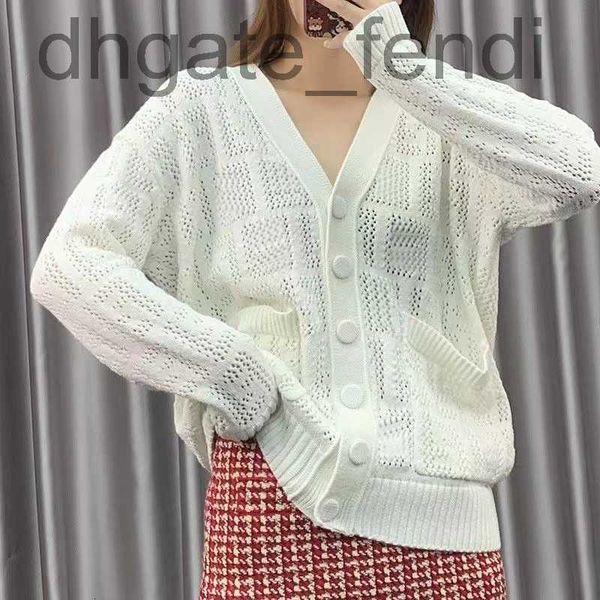 

women's knits & tees designerwomen's designerdesigner luxury quality hollow out cardigan fashion white loose outer knit l9cd