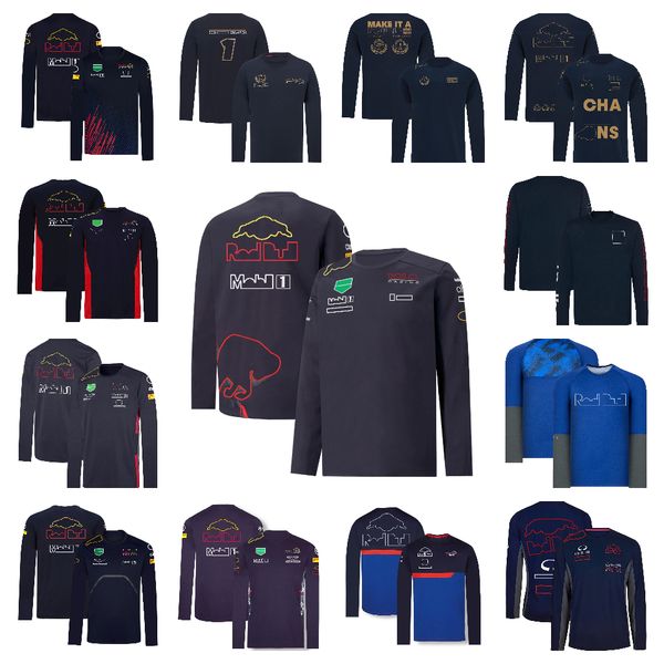 

f1 racing suit summer quick-drying breathable long-sleeved fan shirt formula one official team t-shirt customized for men and women.