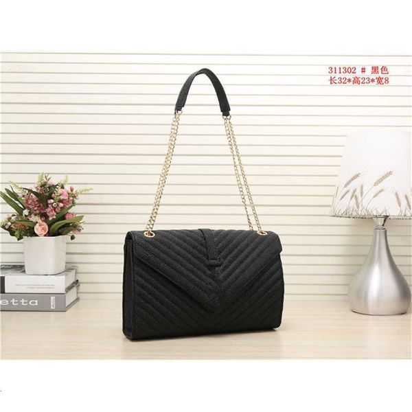 

fashion new one shoulder messenger bag fashion v-shaped litchi pattern bag-311302