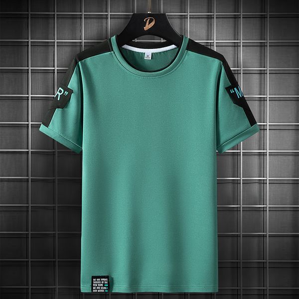 

men's t-shirts summer harajuku men's t-shirt ice silk breathable casual t-shirt short sleeve round neck fashion men's t-shirt, White;black