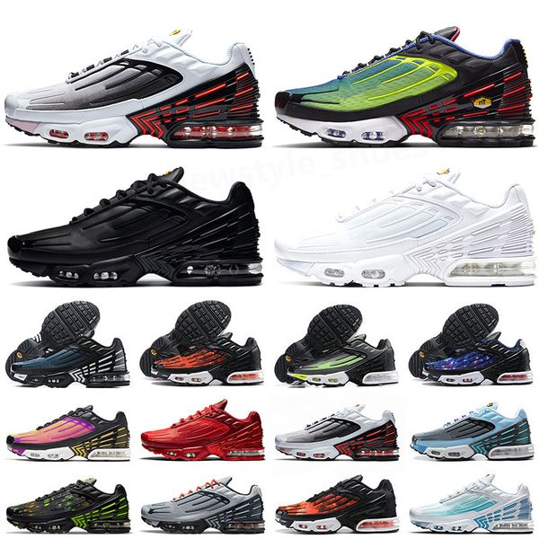 

2023 tn plus 3 running shoes breathable trainers chaussures black tns laser blue bred hyper violet triple silver red smoke black sports cott