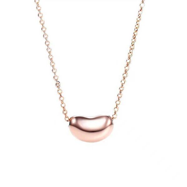 

luxury pea necklace women stainless steel couple diamond pendant designer neck jewelry christmas gift wholesale with box, Silver
