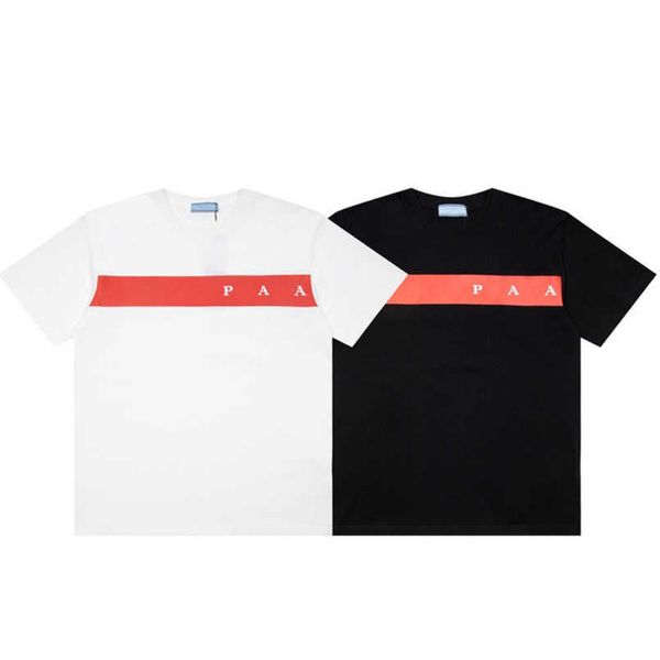 

2023 womens designer t shirt tracksuit -s loose oversize sleeve shirt letters rubber print ees for men women 2023 spring summer casual heavy, White;black