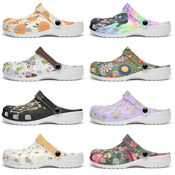 

Customized Glossy beautiful fashionable fashion beautiful Diy shoes for men and women's indoor slippers 102180