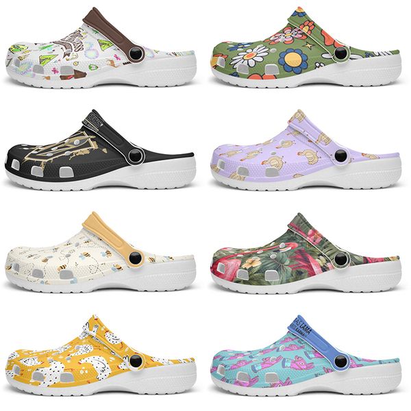 

Customized Glossy beautiful fashionable fashion beautiful Diy shoes for men and women's indoor slippers 102182