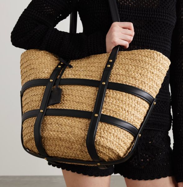 

spring and summer fashion ladies straw woven bag luxury beach bag tote bag