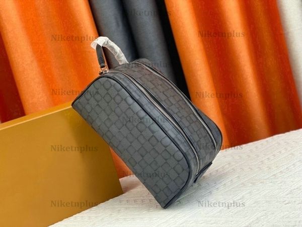 

damier ebene dopp kit men's toiletry bag damier graphite canvas clutch travel bag n40127 m44494 monograms leather makeup case for women