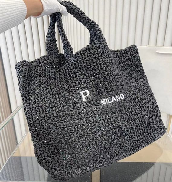 

beach bags designer straw bag shoulder tote bag luxury handbag handbags summer medium shopping totes embroidery letter 5a quality