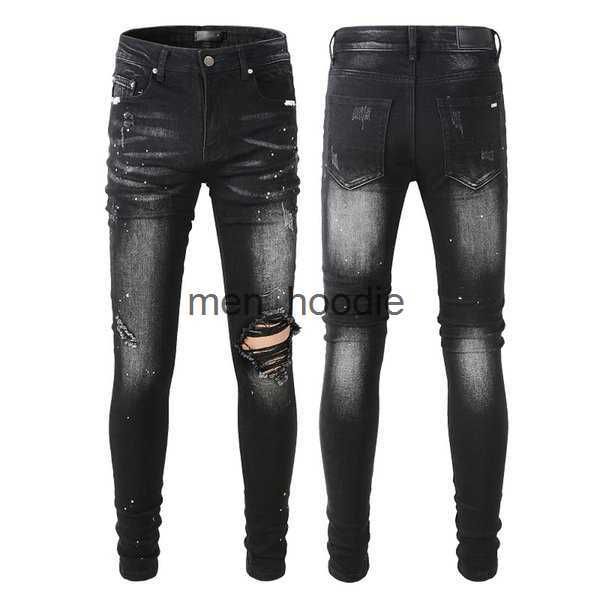 

men's jeans ripped fashion amirr mens jeans clothing designer pants light blue mens slim denim straight biker hole hip hop jeans men de