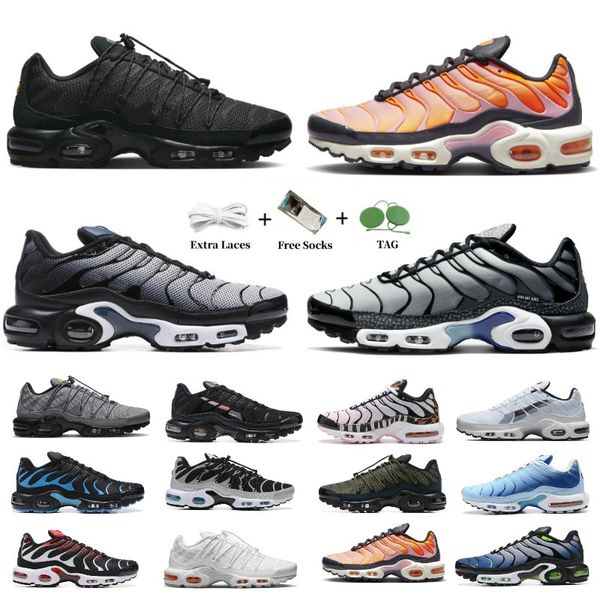 

2023 men women running shoes tn plus terrascape triple black white unity atlanta hyper sky blue fury jade mint green mens trainers outdoor s