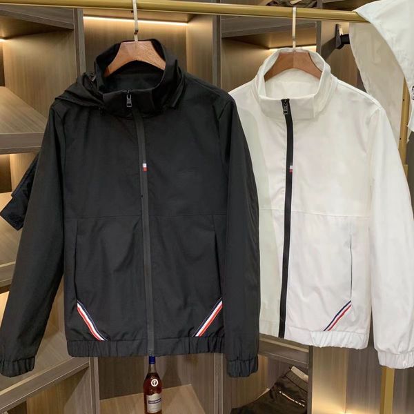 

jackets black jacket spring hooded jacket multi pocket lens decoration cotton material zipper thin